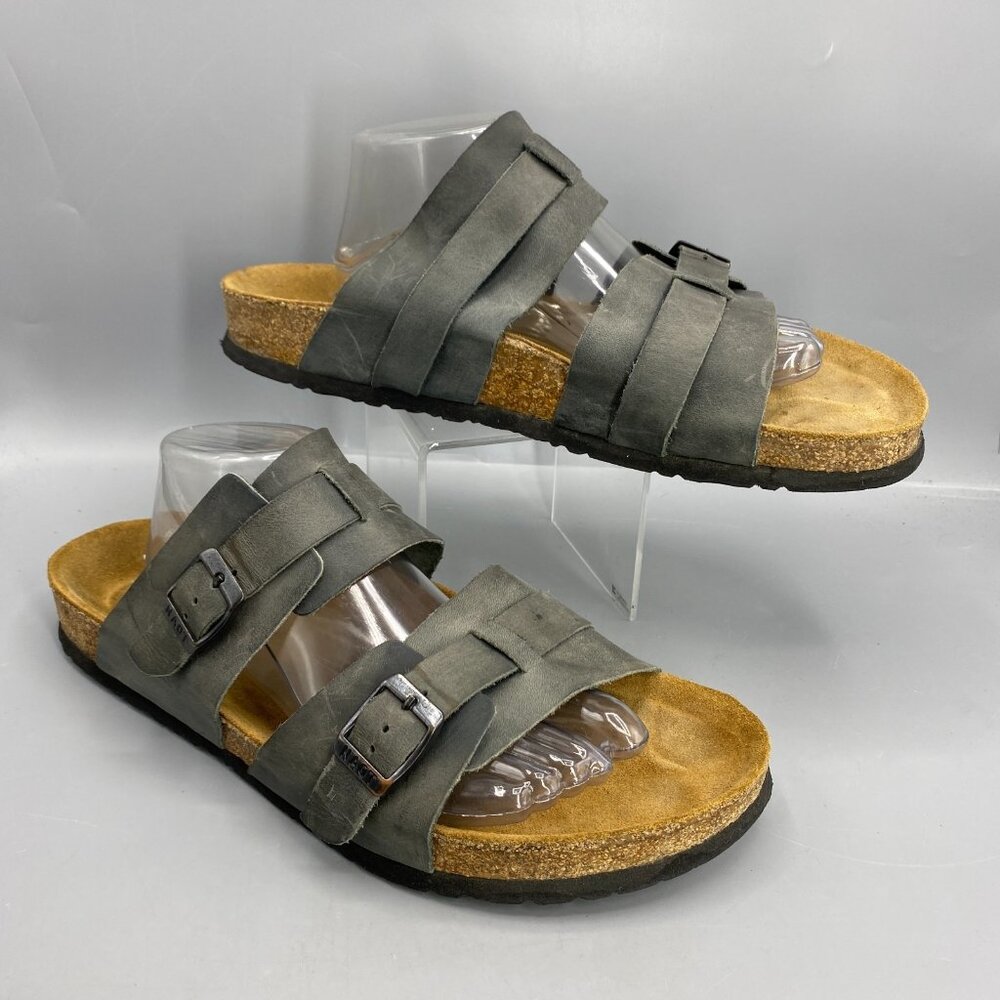 Naot Santa Cruz Slide Sandal Mens 12 Gray Suede Classic Everyday Slip On